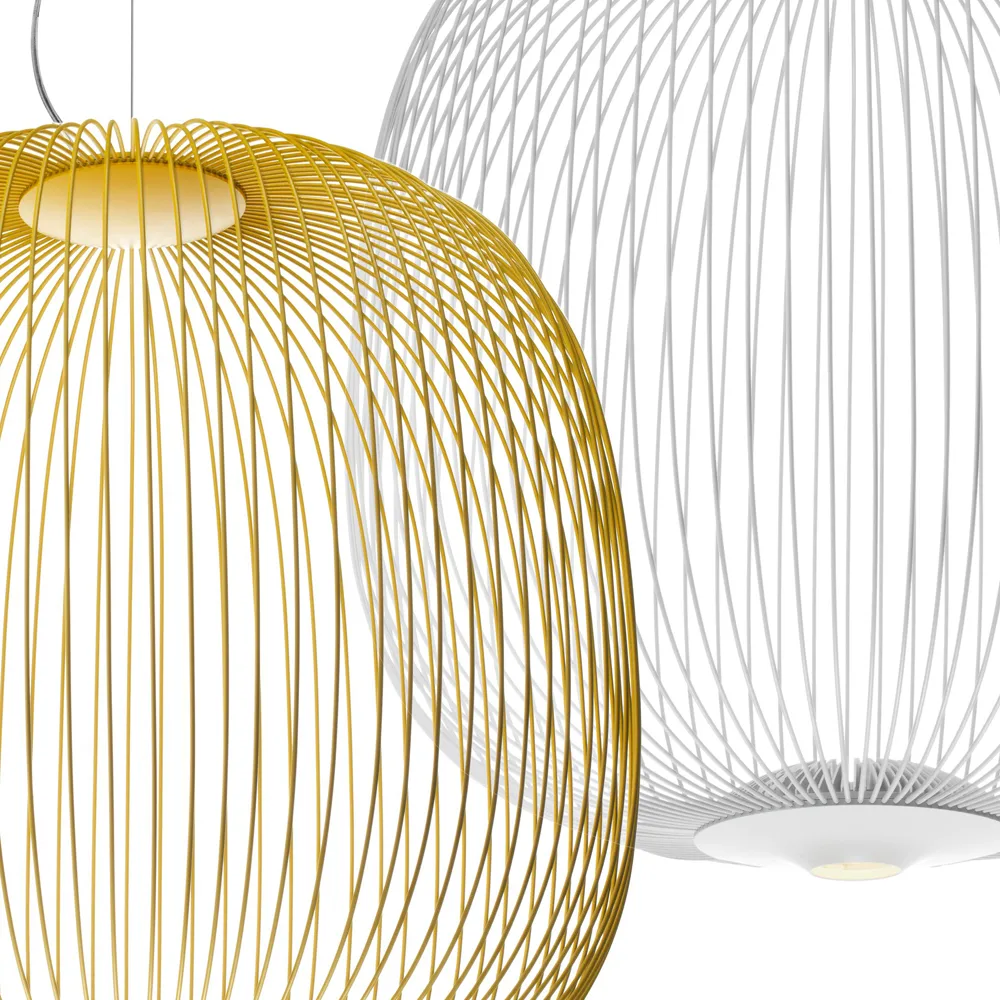 Spokes 2 Midi pendel, svart, dimbar Foscarini