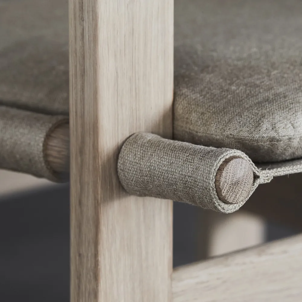 The Canvas Chair fåtölj, Canvas natur-ljusoljat ekstativ Fredericia Furniture