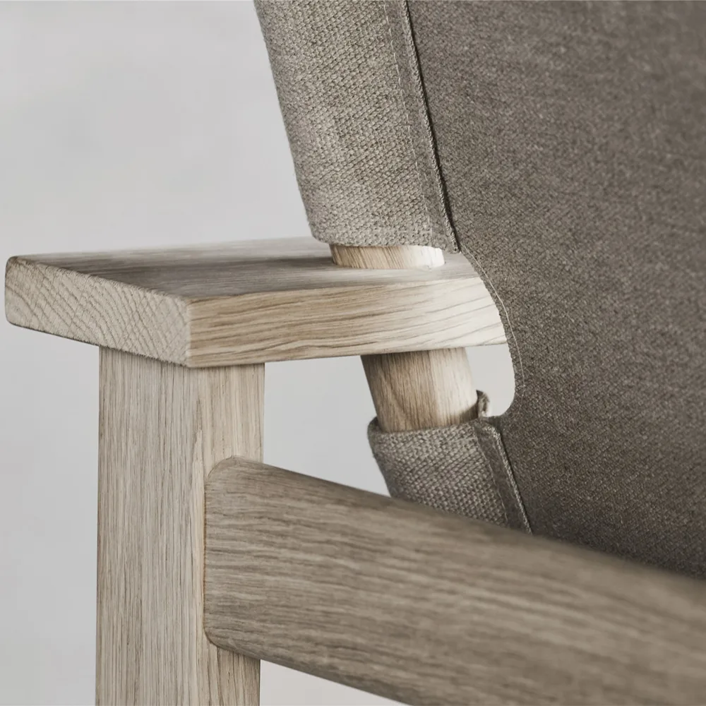 The Canvas Chair fåtölj, Canvas natur-ljusoljat ekstativ Fredericia Furniture