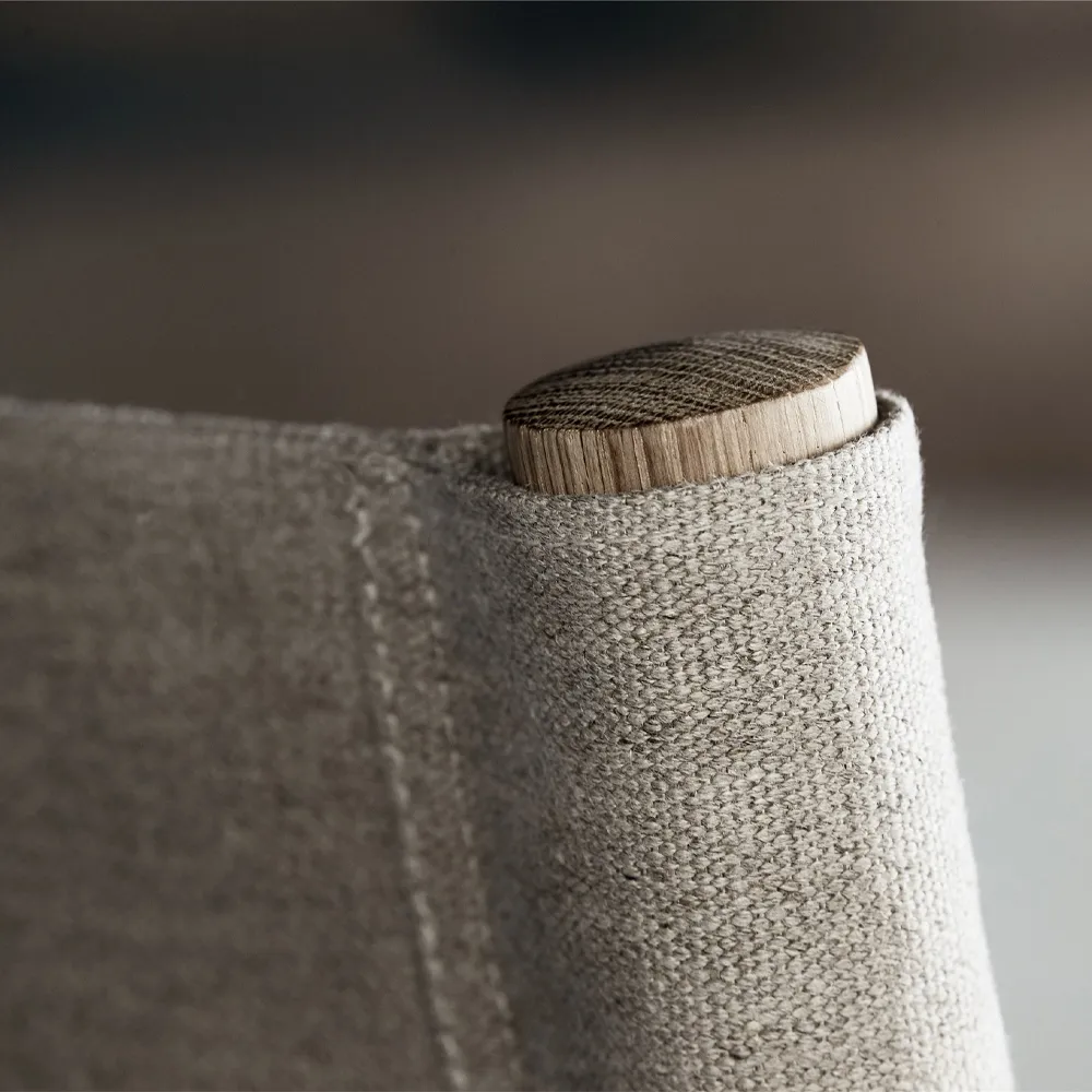The Canvas Chair fåtölj, Canvas natur-ljusoljat ekstativ Fredericia Furniture