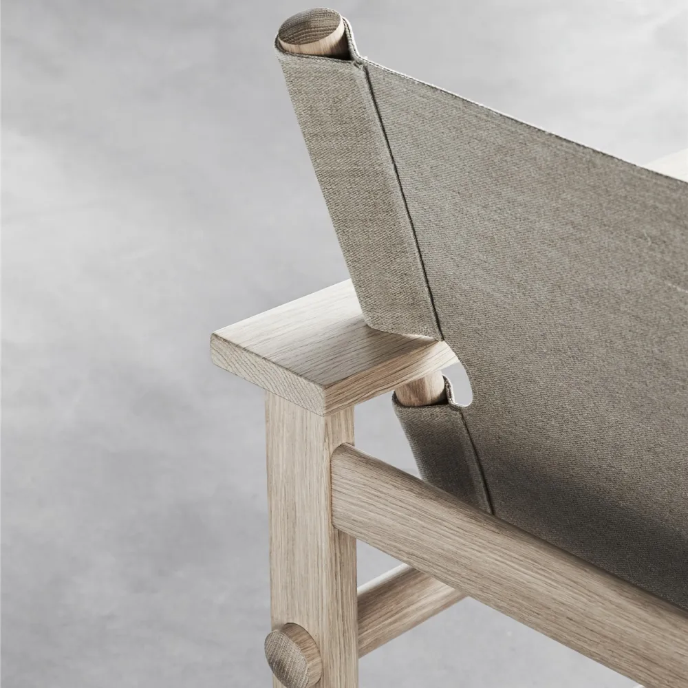 The Canvas Chair fåtölj, Canvas natur-ljusoljat ekstativ Fredericia Furniture