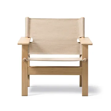 The Canvas Chair fåtölj - Canvas natur-ljusoljat ekstativ - Fredericia Furniture