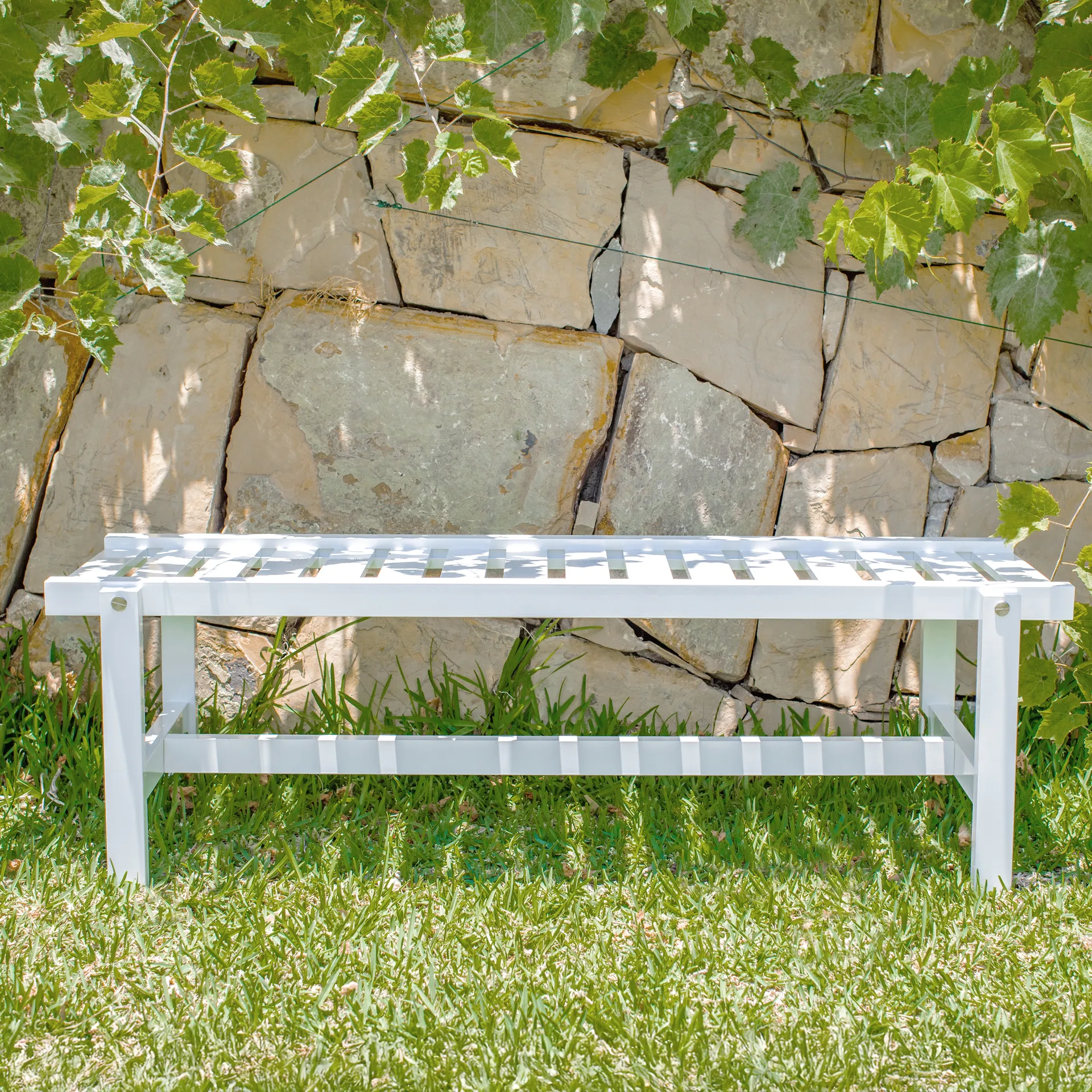 45 bänk, White, 135 cm Fri Form