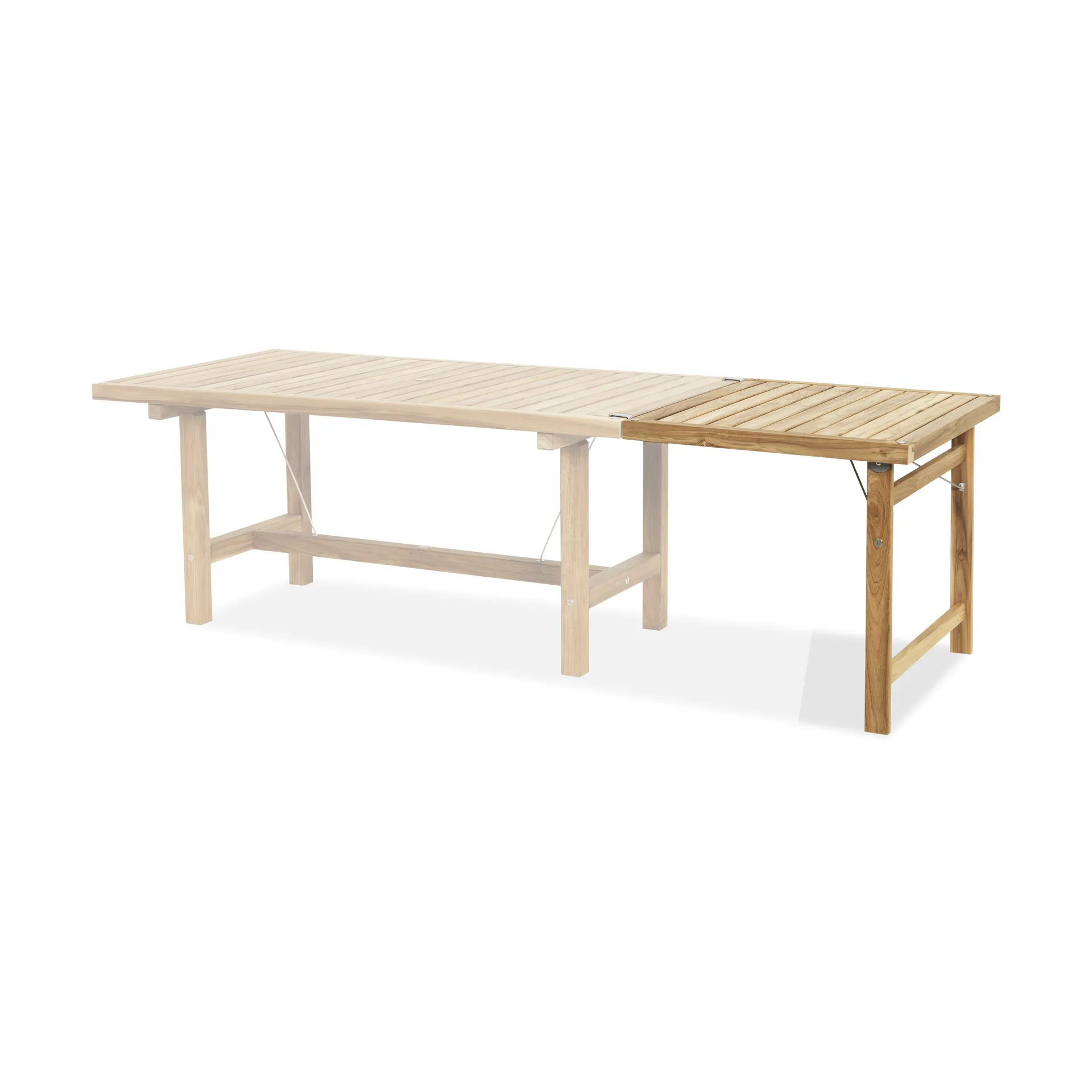 64 tilläggsskiva med ben, Teak, H: 68 cm Fri Form