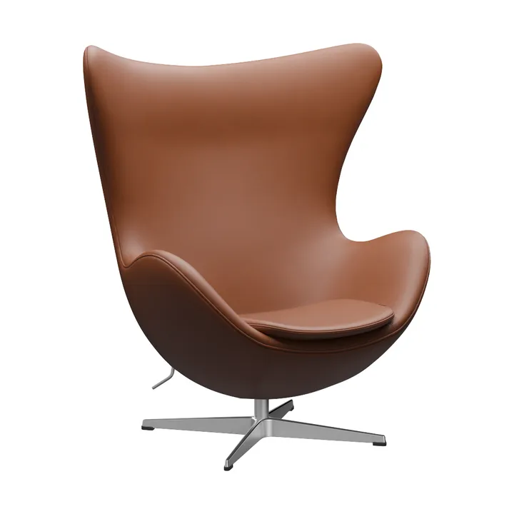 Ägget 3316 fåtölj - Leather Essential Walnut-steel - Fritz Hansen