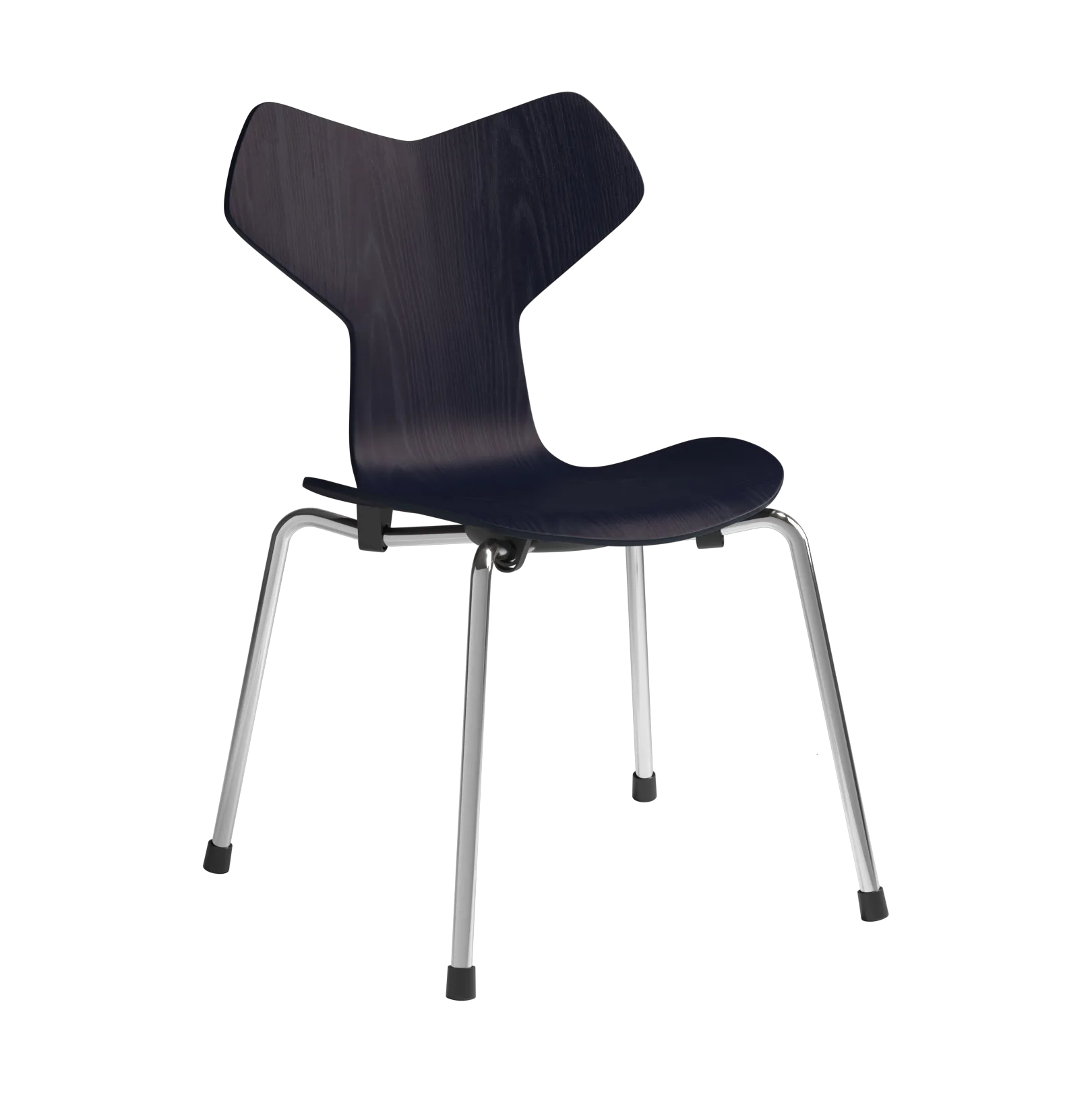 Grand Prix barnstol, Midnight blue målad ask-krom Fritz Hansen