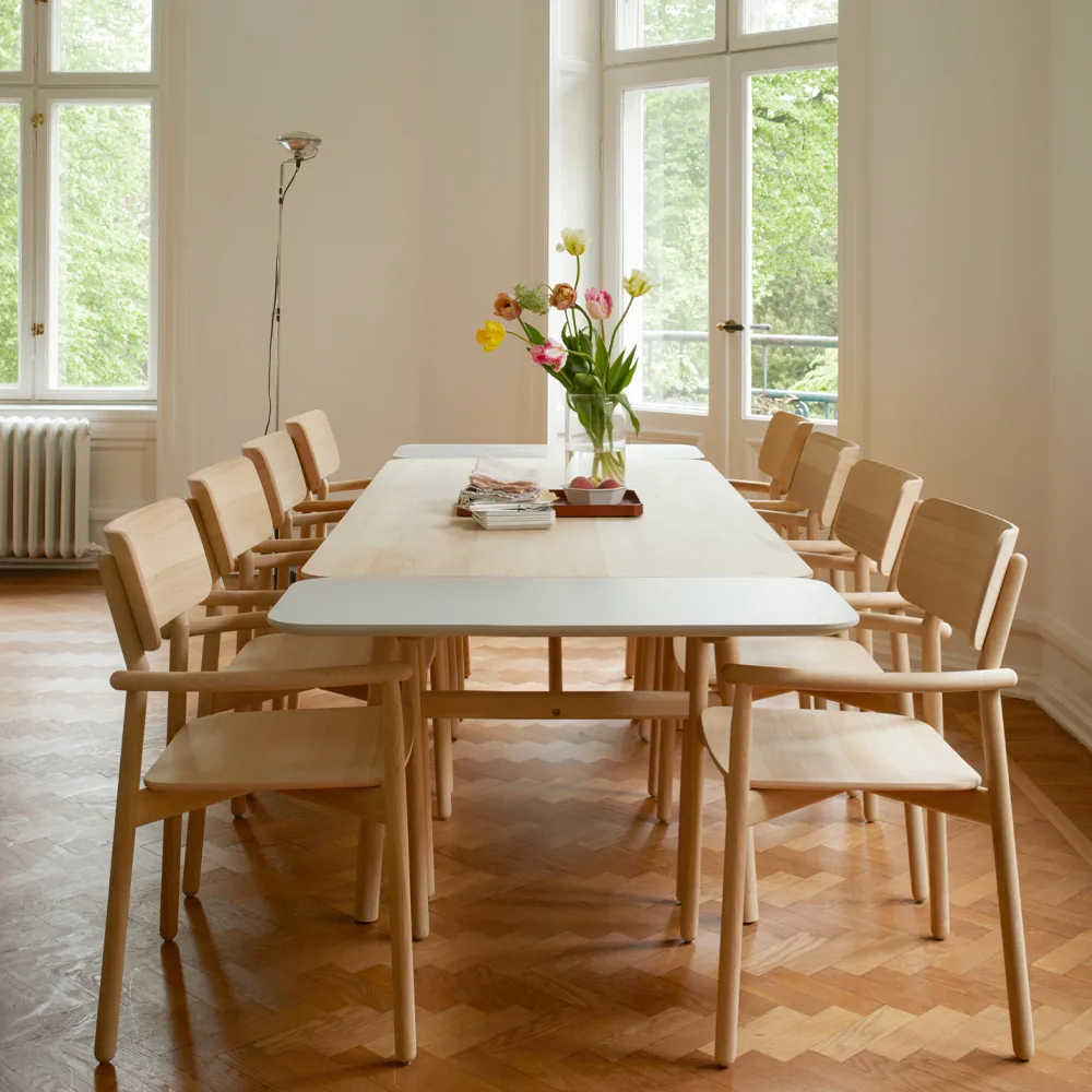 Hven matbord 94x190 cm, Vitsåpad ek Fritz Hansen