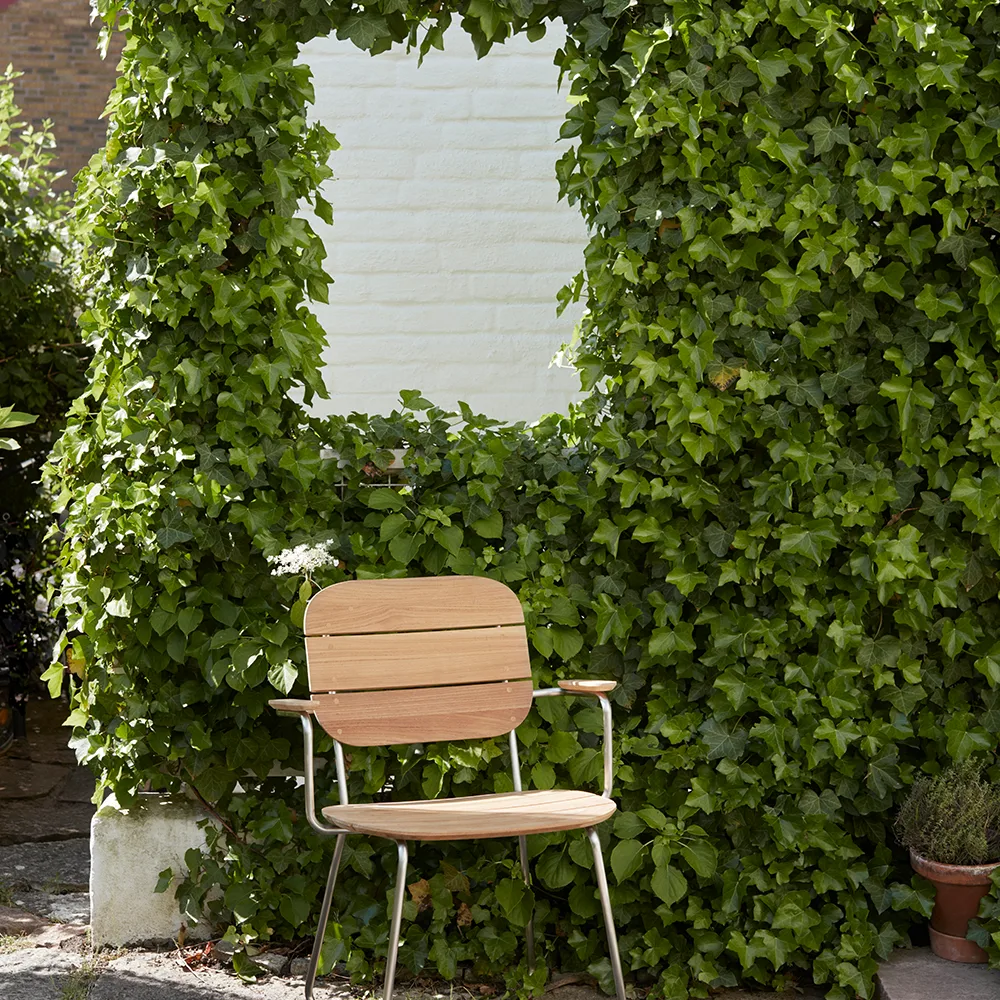 Lilium karmstol, Teak, rostfritt stål Fritz Hansen