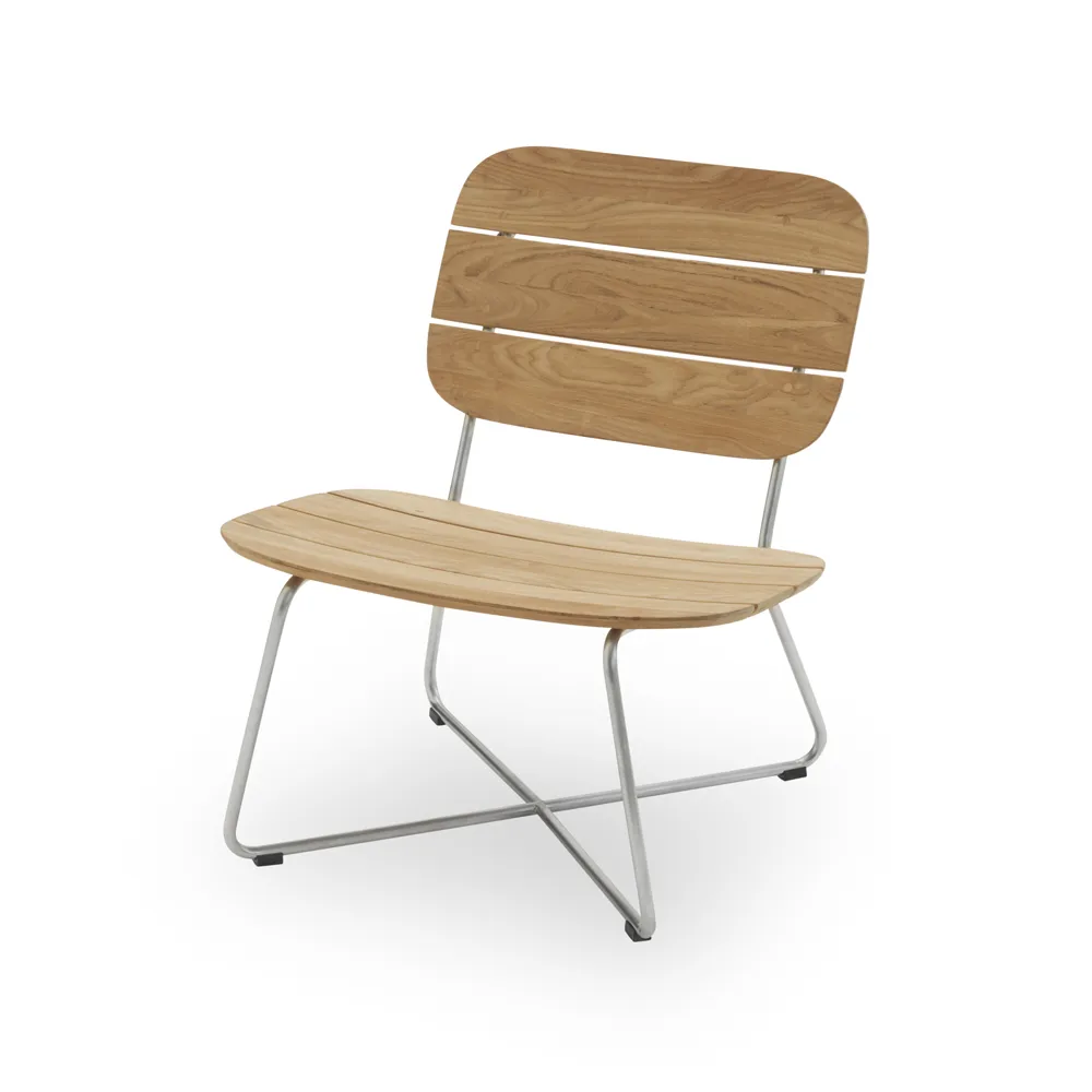 Lilium loungestol, teak, rostfritt stål Fritz Hansen