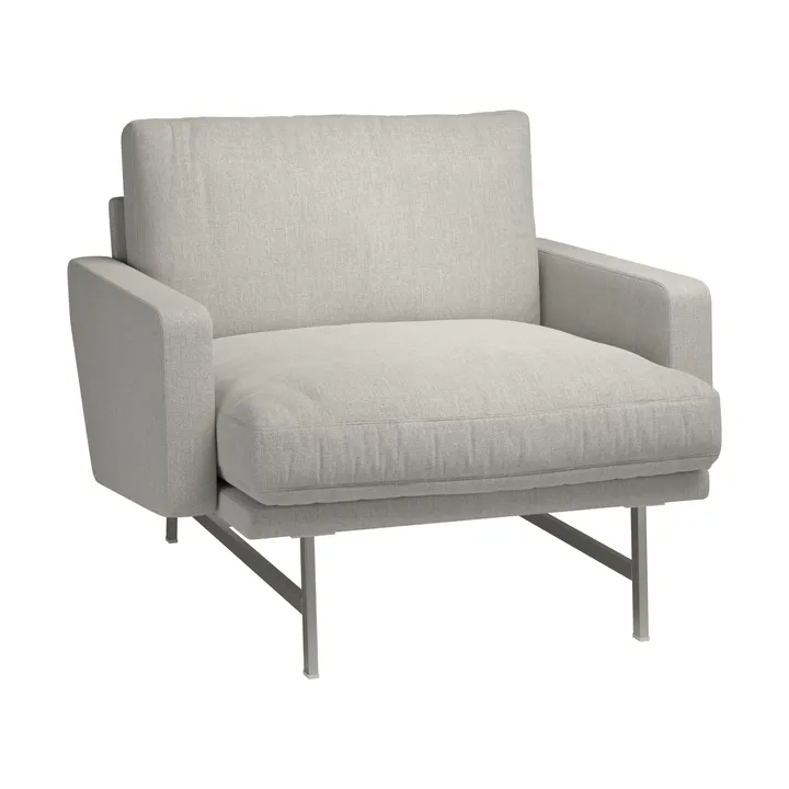 Lissoni PL111S lounge chair small - Clay 012-rostfritt stål - Fritz Hansen