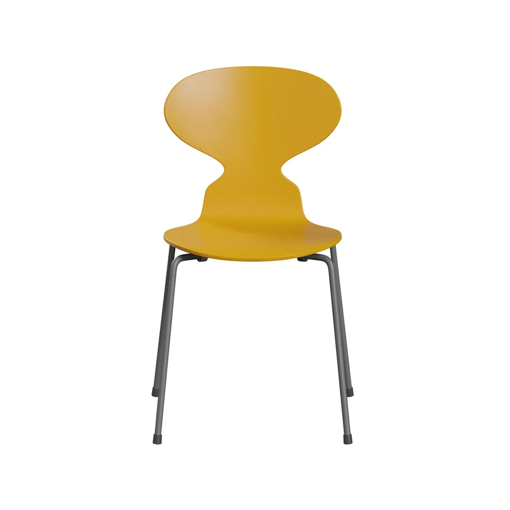 Myran 3101 stol, True yellow, silvergrått stativ Fritz Hansen