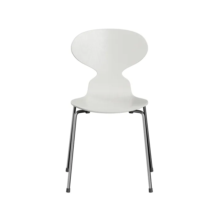 Myran 3101 stol - white, målad ask, kromat stålstativ - Fritz Hansen