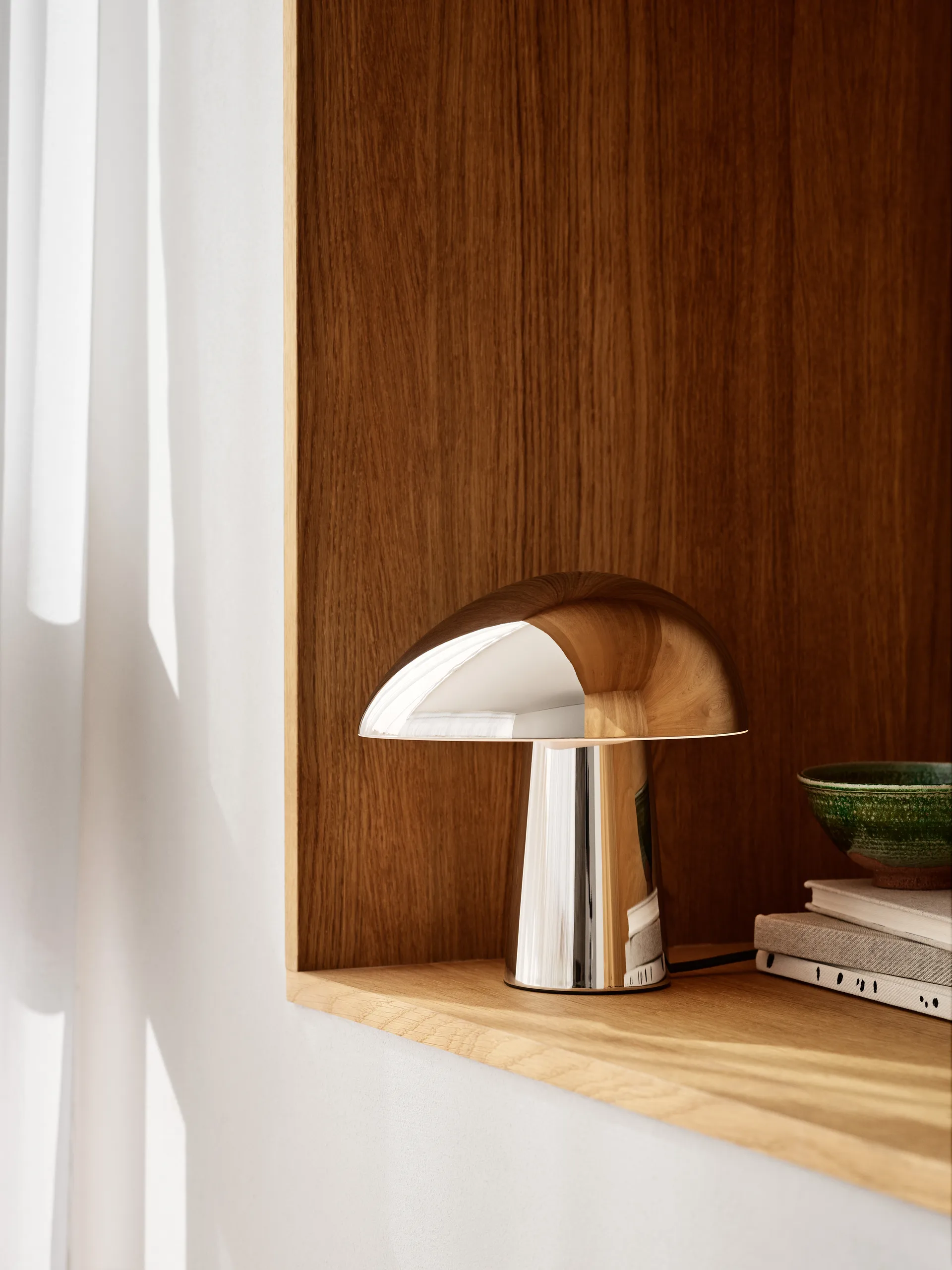 Night Owl bordslampa steel, Polished steel Fritz Hansen