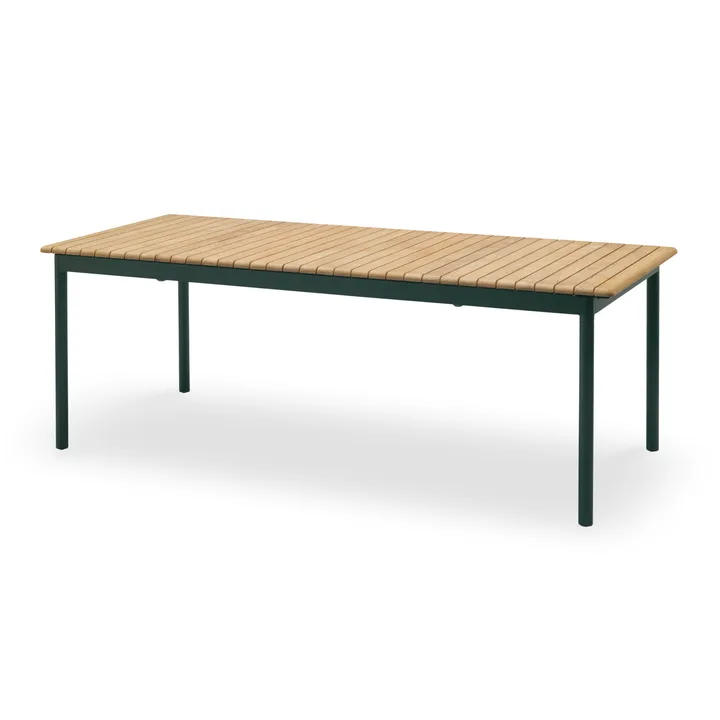 Pelagus matbord teak 214x90,5 cm - Hunter green - Fritz Hansen