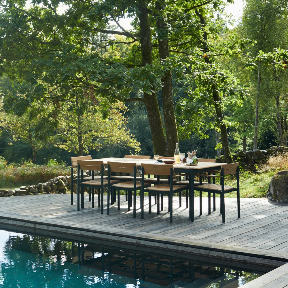 Pelagus stol teak, Hunter green Fritz Hansen