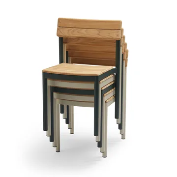 Pelagus stol teak - Hunter green - Fritz Hansen