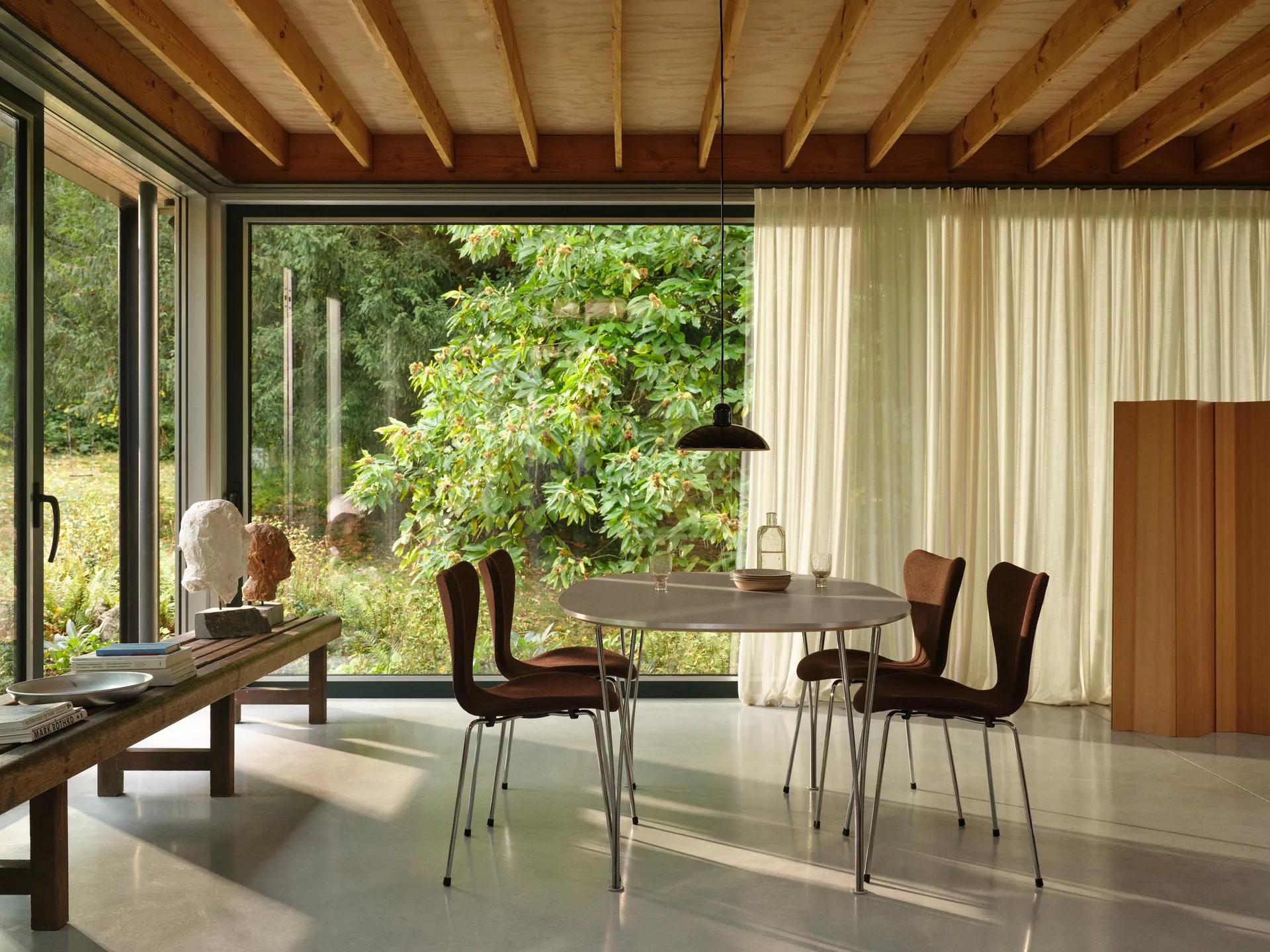PK111 rumsavdelare, Oregon pine, 134x140 cm Fritz Hansen