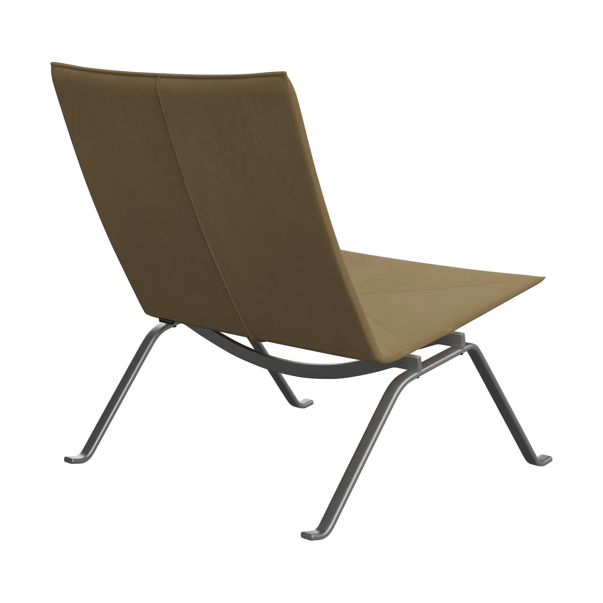 PK22 fåtölj, Haze beige läder-rostfritt stål Fritz Hansen