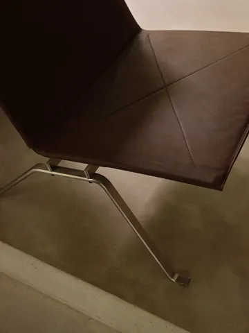 PK22 fåtölj - Haze dark brown läder-rostfritt stål - Fritz Hansen