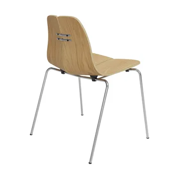 PK3 stol - Lackad ek-rostfritt stålstativ - Fritz Hansen