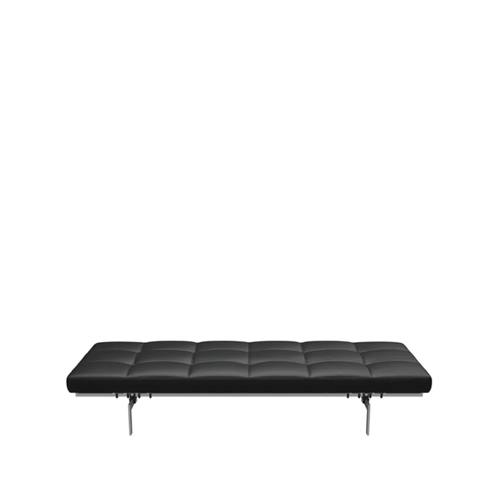 PK80 dagbädd, Leather aura black 190 cm Fritz Hansen