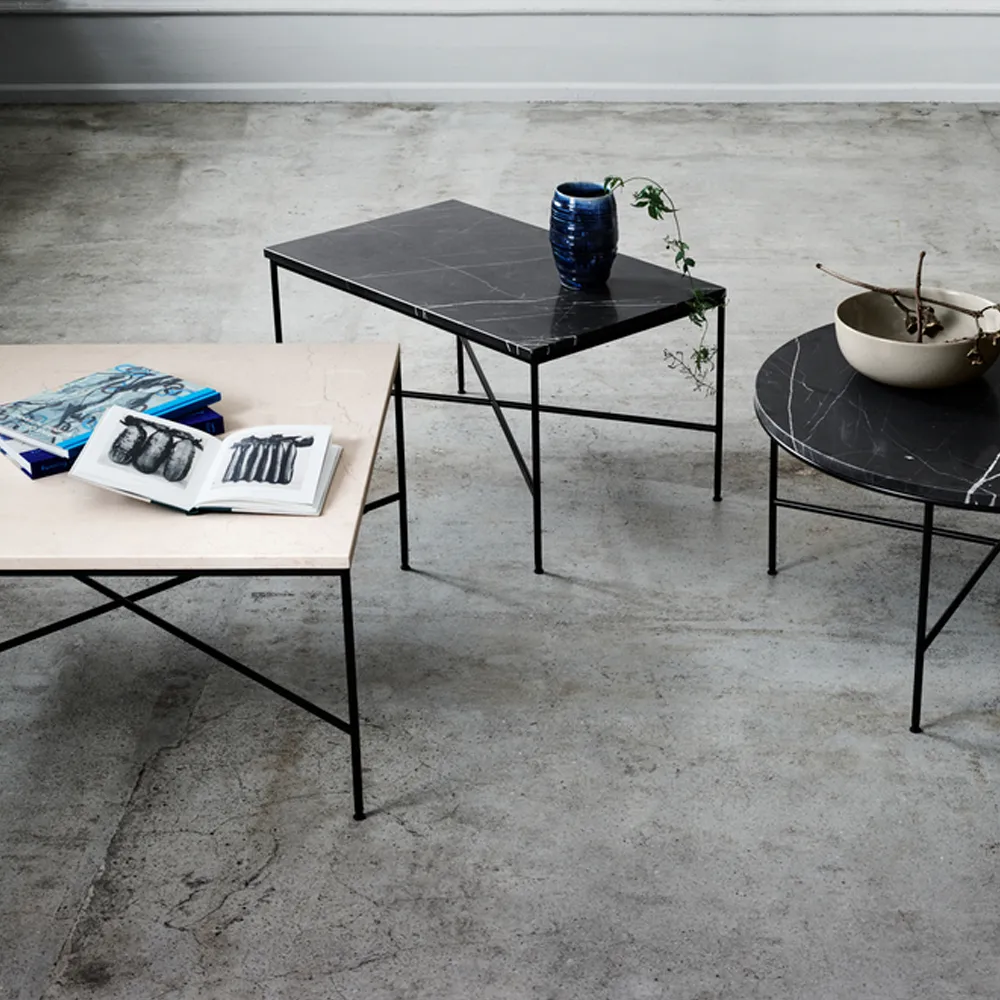 Planner MC300 soffbord, Marble cream-black Fritz Hansen