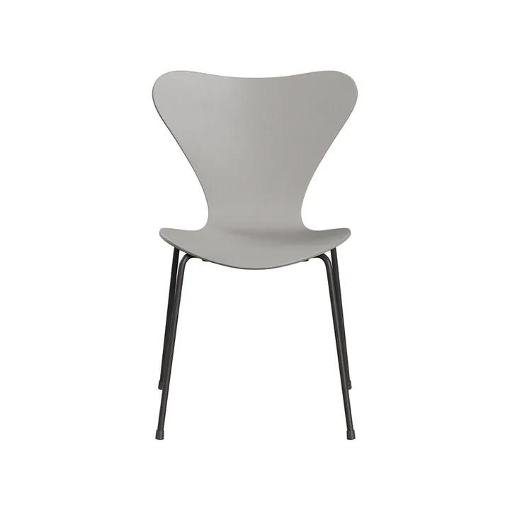 Sjuan 3107 stol - Nine grey-färgad ask-grafitgrått stativ - Fritz Hansen
