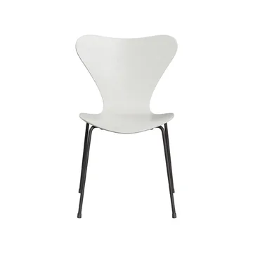 Sjuan 3107 stol - Vit-färgad ask-grafitgrått stativ - Fritz Hansen