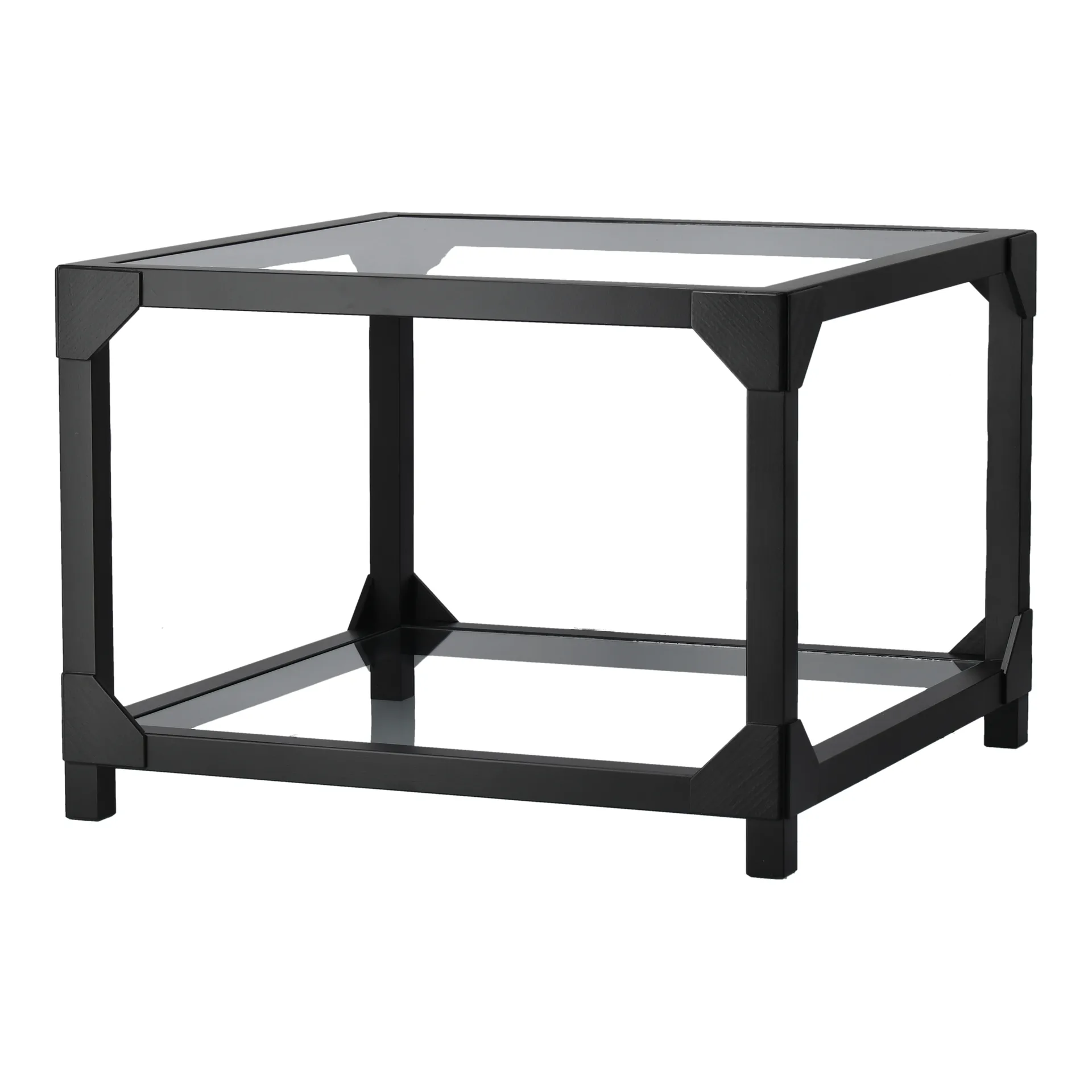 Bleck Soffbord 55x55 cm glas, Bok-svart bets Gärsnäs