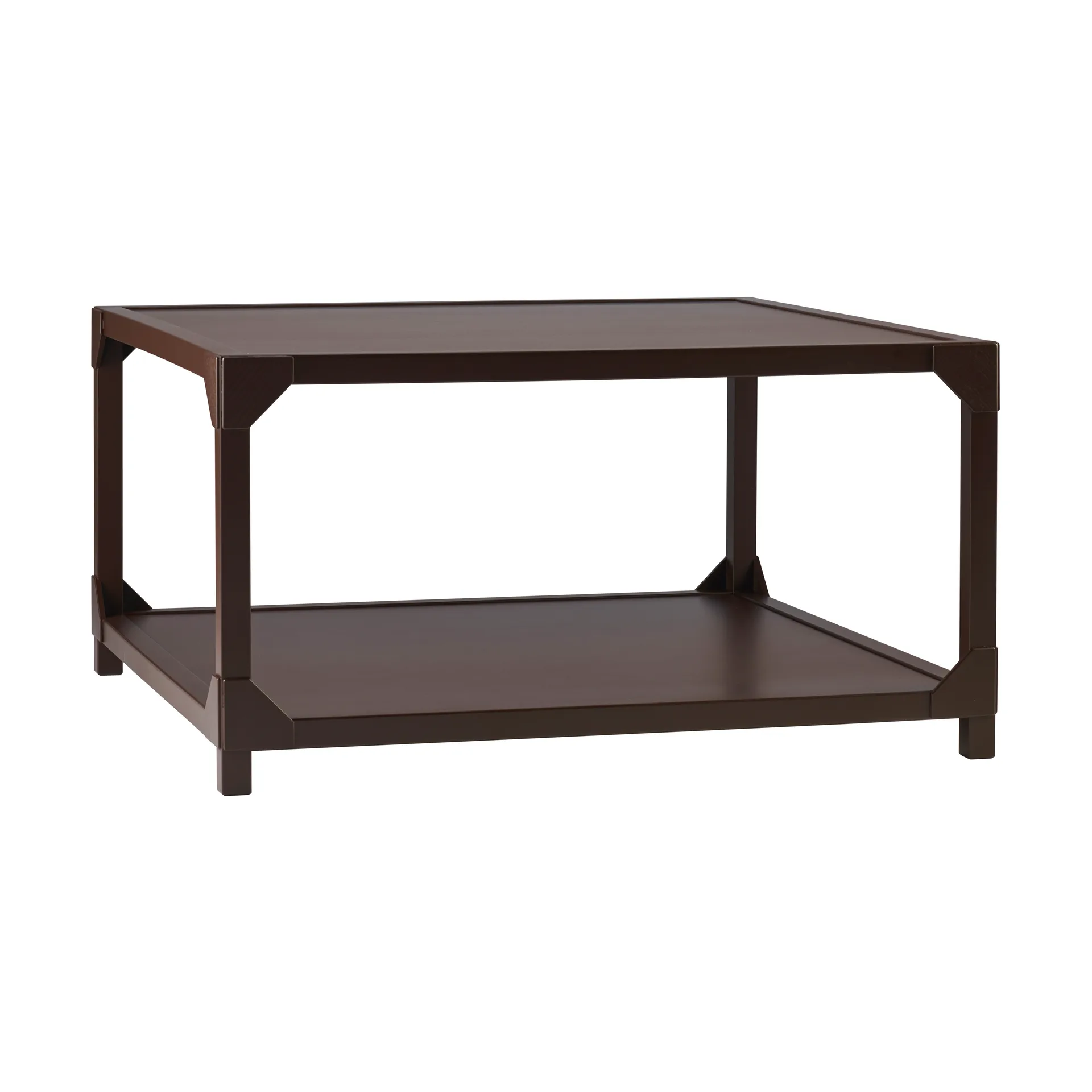 Bleck Soffbord 75x75 cm fanér, Bok-mörkbrun bets Gärsnäs