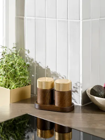 Sina salt-och pepparkvarn 6 cm - Mörk ask-mässing - Gejst