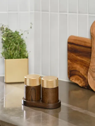 Sina salt-och pepparkvarn 6 cm - Mörk ask-mässing - Gejst