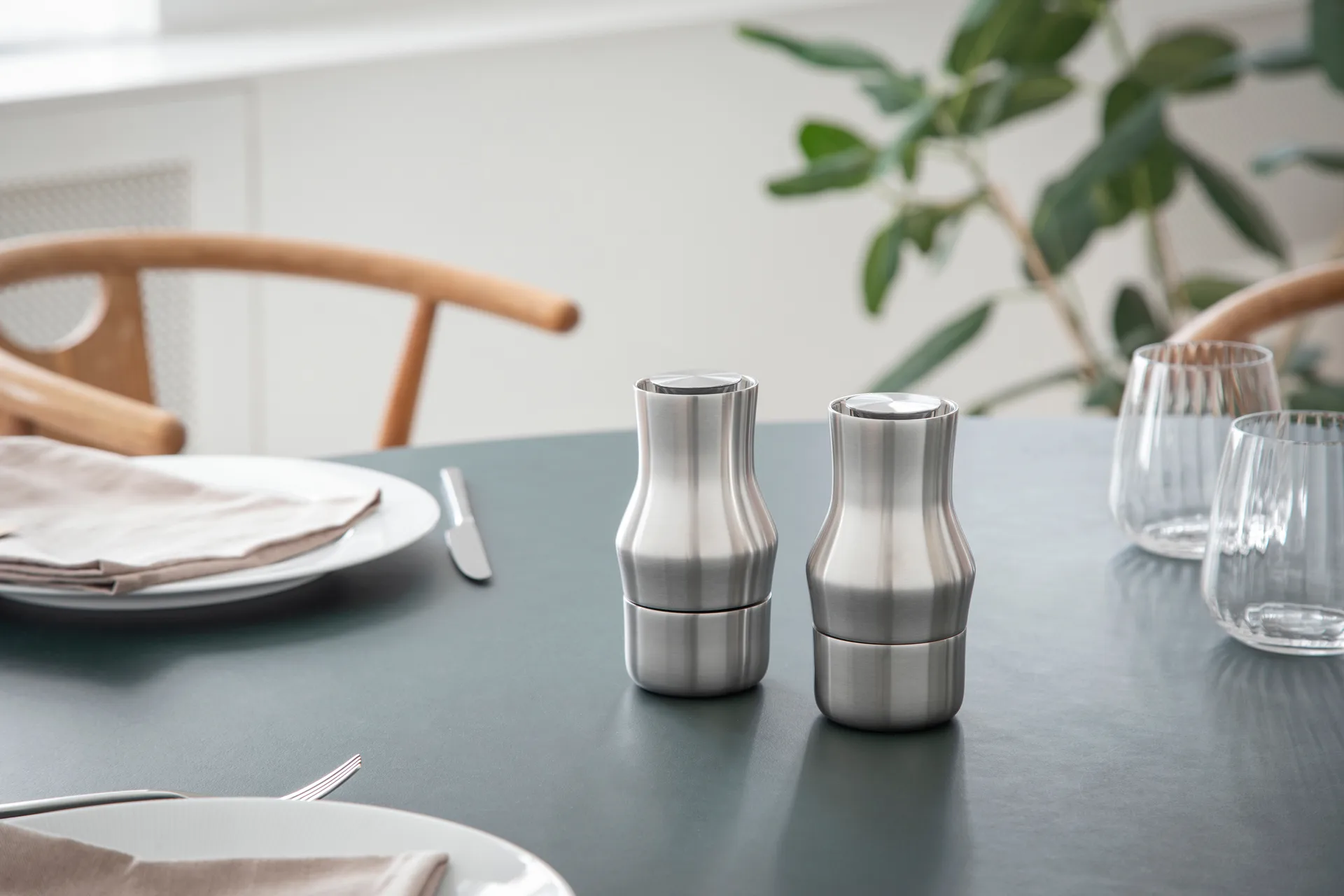 Dorotea kryddkvarn 14 cm, Matt stål Gense