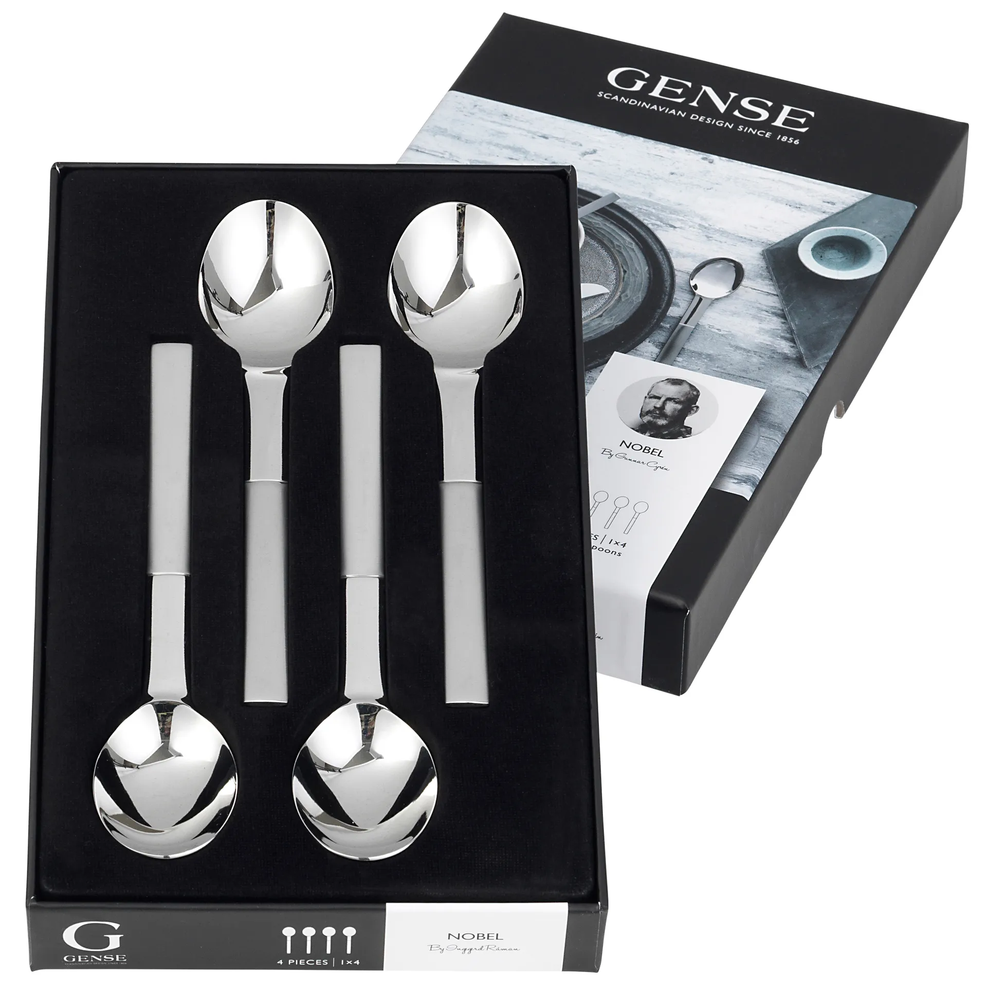 Nobel för- & efterrättsskedar 4-pack, 4-pack Gense
