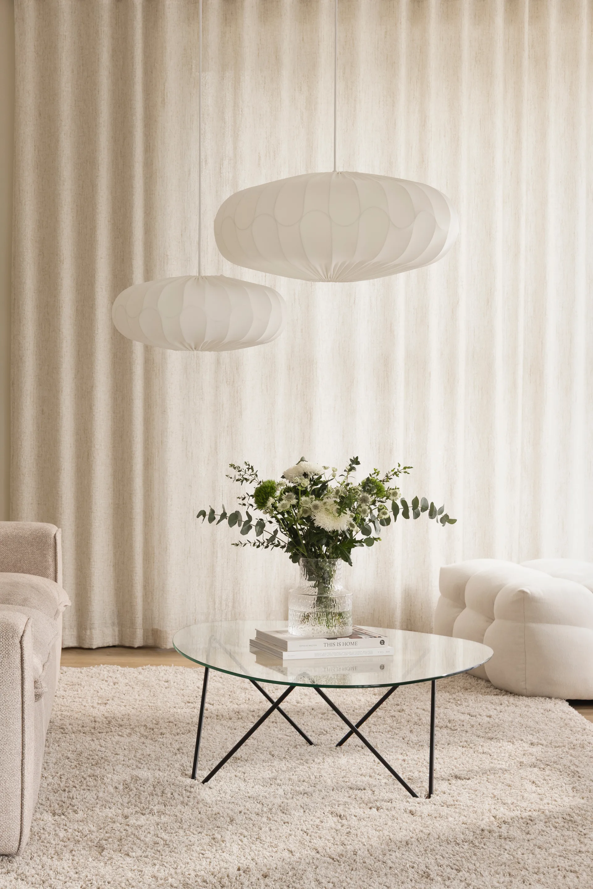 Bladverk lampskärm Ø50 cm, Vit Globen Lighting