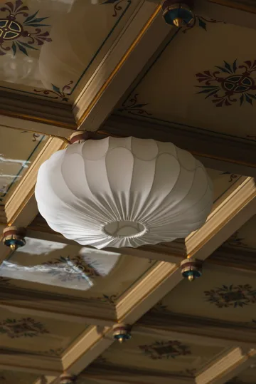 Bladverk plafond - Vit, Ø50x20 cm - Globen Lighting