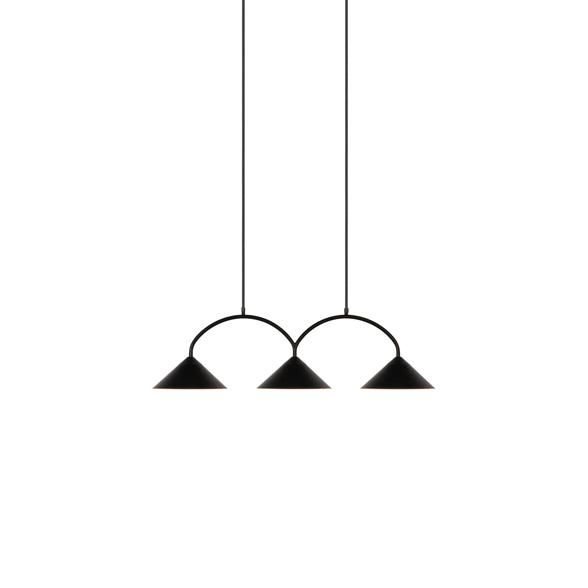 Curve pendel 3, Svart Globen Lighting