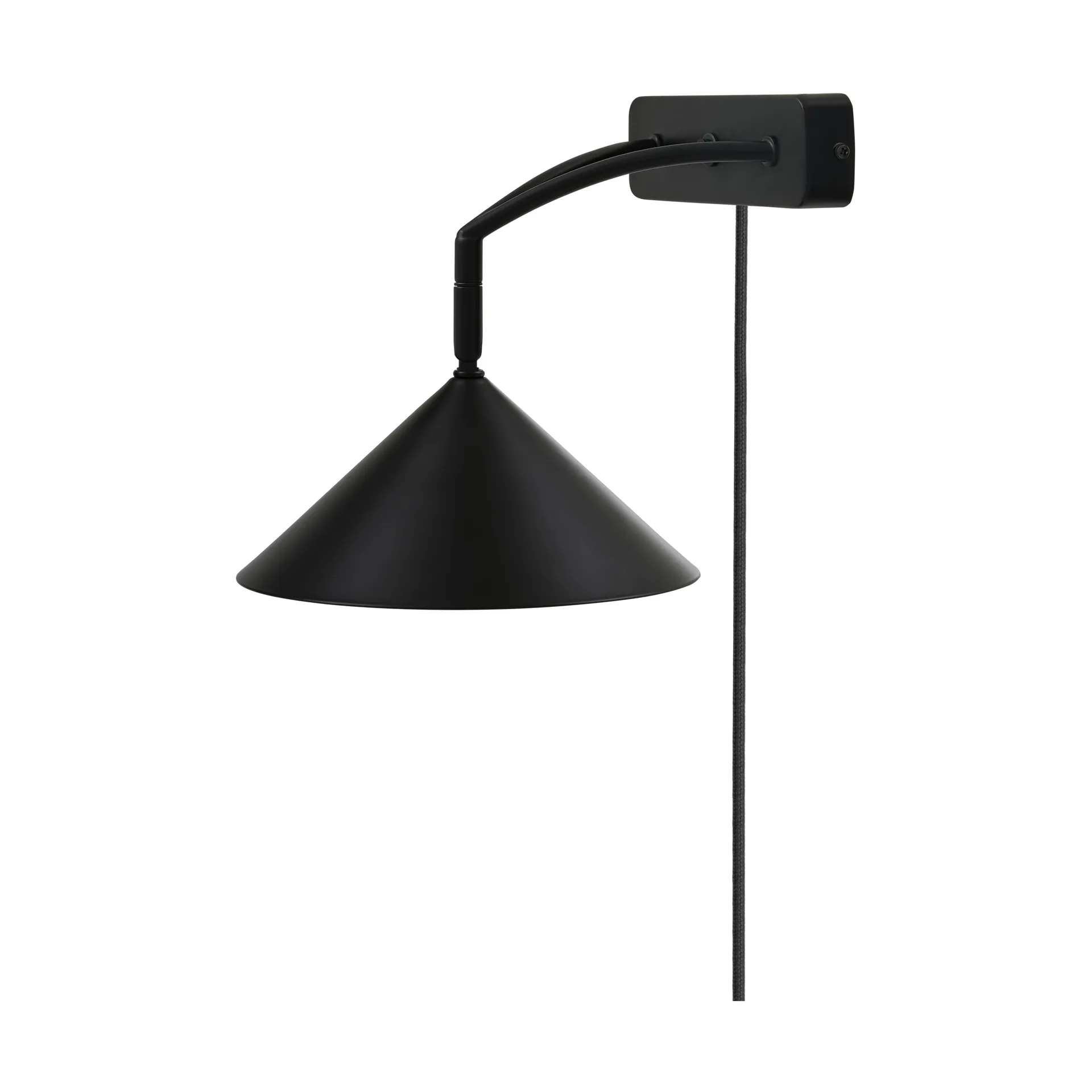 Curve vägglampa, Svart Globen Lighting