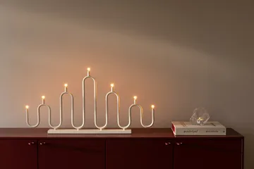 Noel 7 adventsljusstake - Elfenbensvit - Globen Lighting