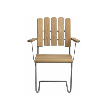A2 fåtölj - Ek olja-varmförzinkat stativ - Grythyttan Stålmöbler