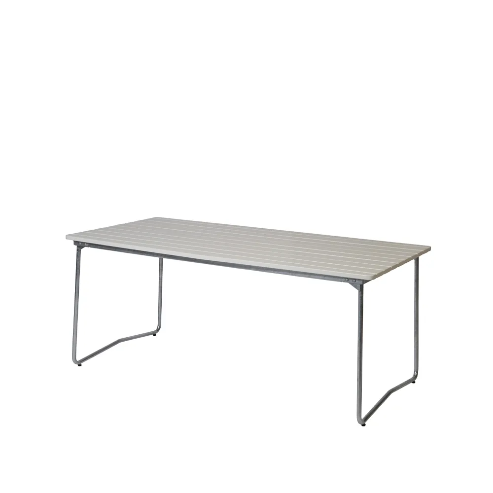 B31 matbord, 170x92 cm, Vit lack ek-varmförzinkad Grythyttan Stålmöbler