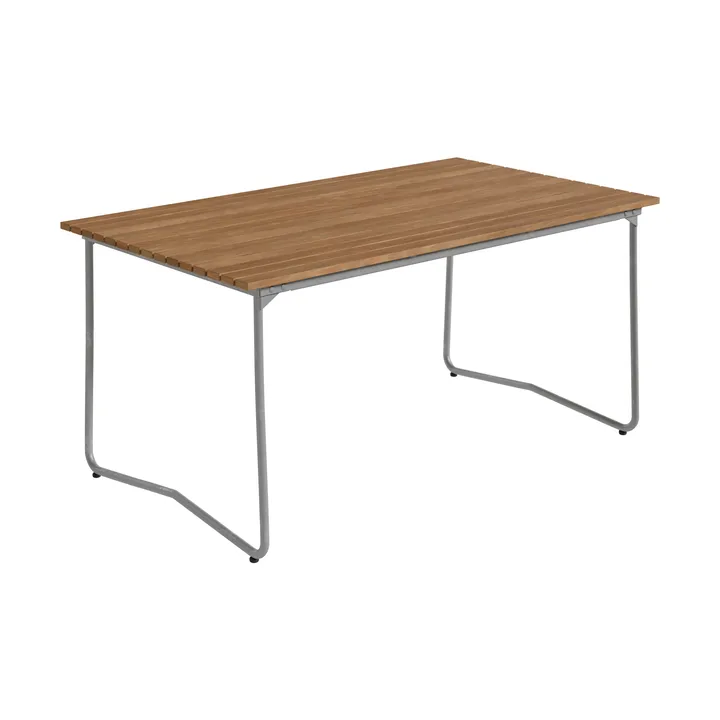 Bovik bord - Teak-varmförzinkat stativ, 150x92 cm - Grythyttan Stålmöbler