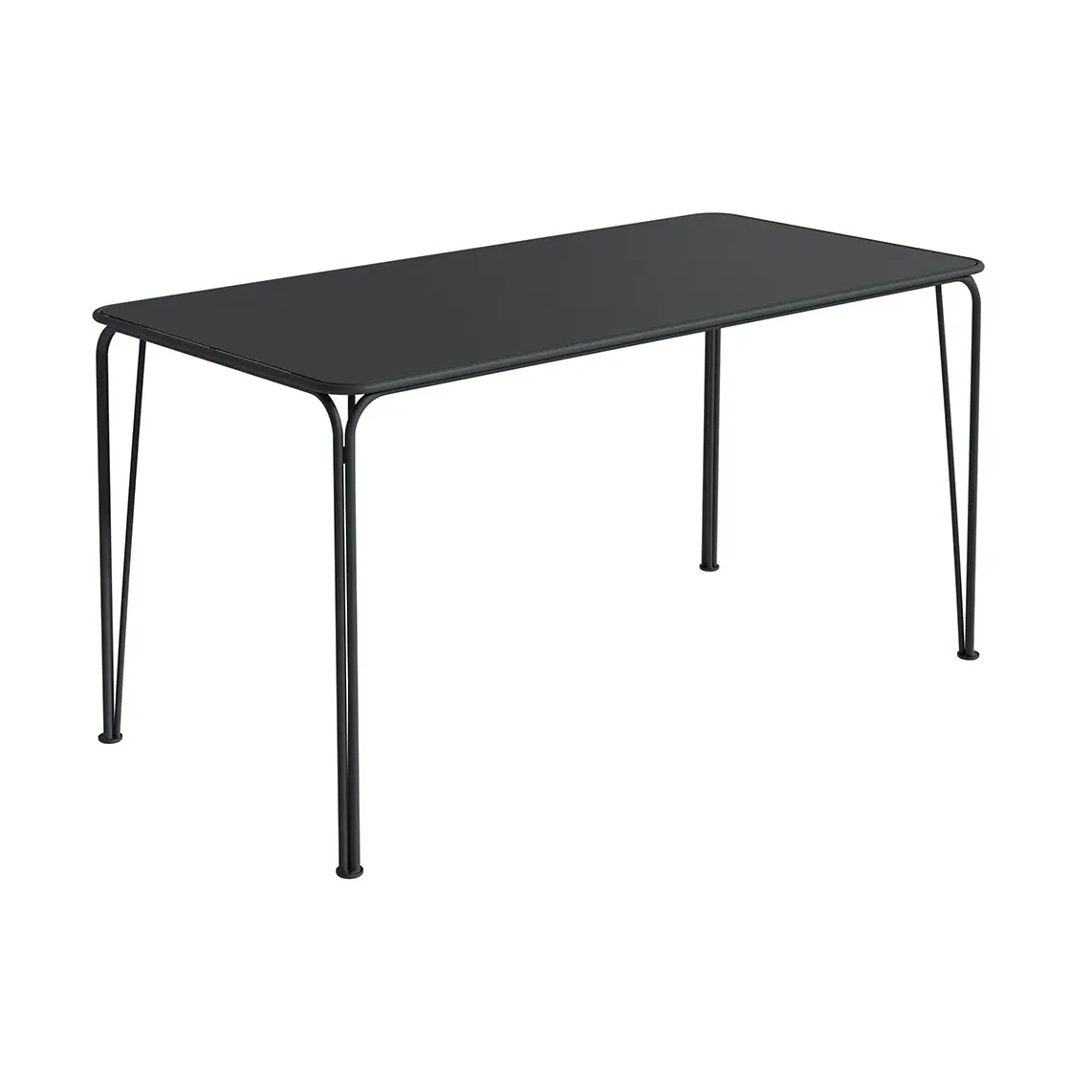Libelle bord, Graphite gray, 140x70 cm Grythyttan Stålmöbler