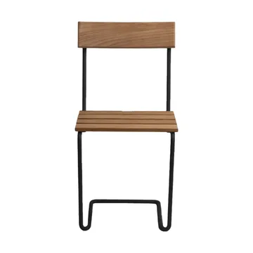 Stol 1 - Obehandlad teak-svart - Grythyttan Stålmöbler
