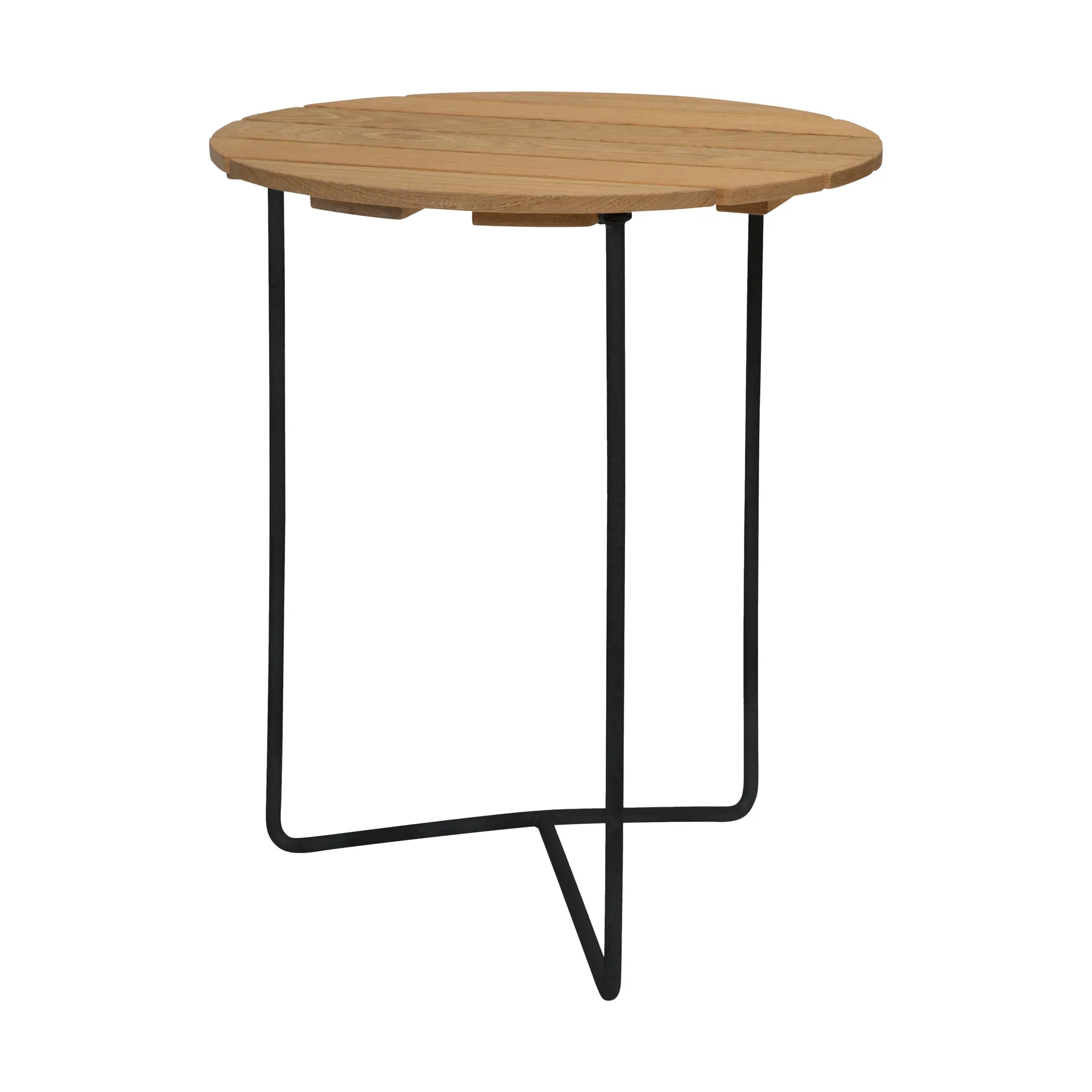 Table 6B bord, Oljad ek-svart, Ø60 cm Grythyttan Stålmöbler