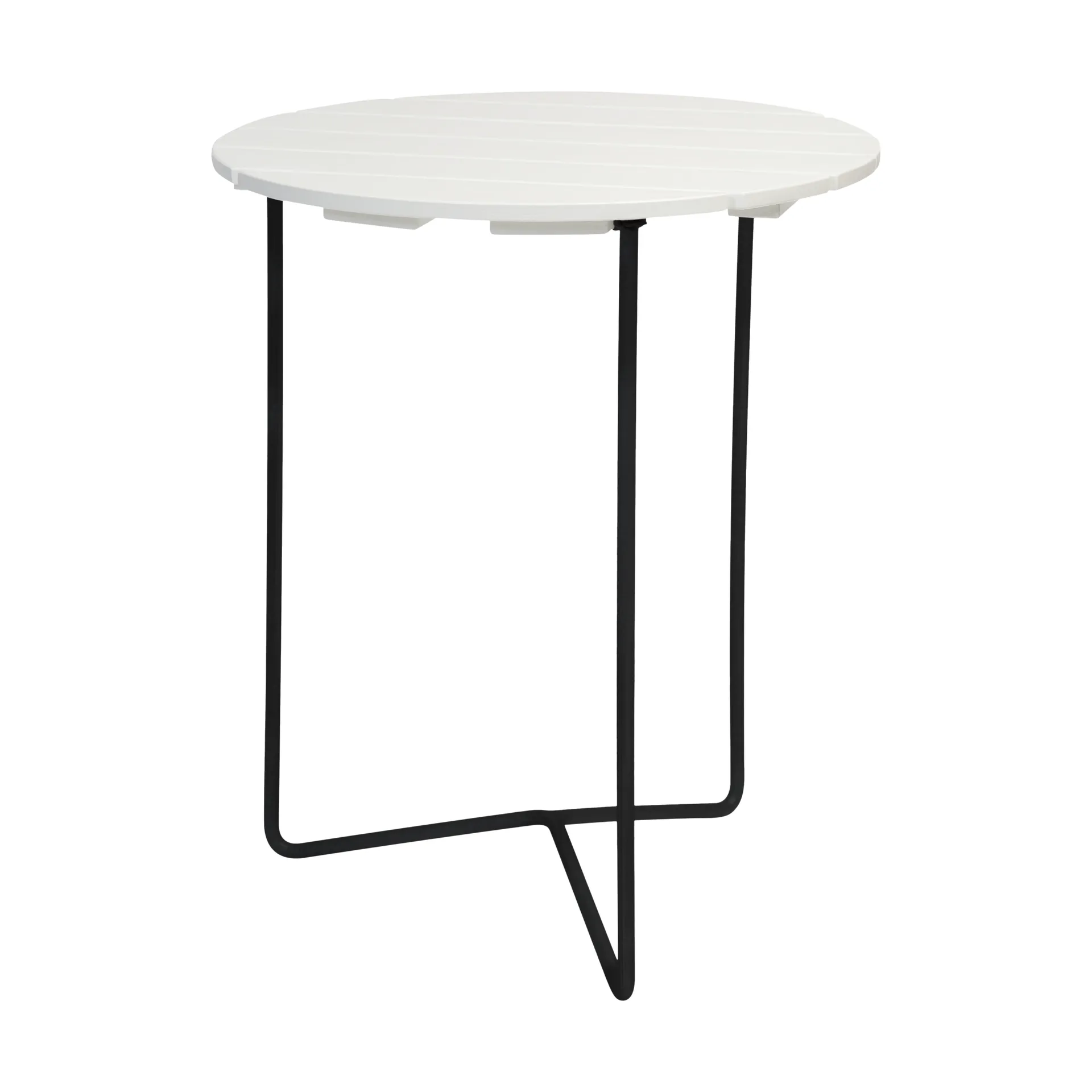Table 6B bord, Vitoljad ek-svart, Ø60 cm Grythyttan Stålmöbler