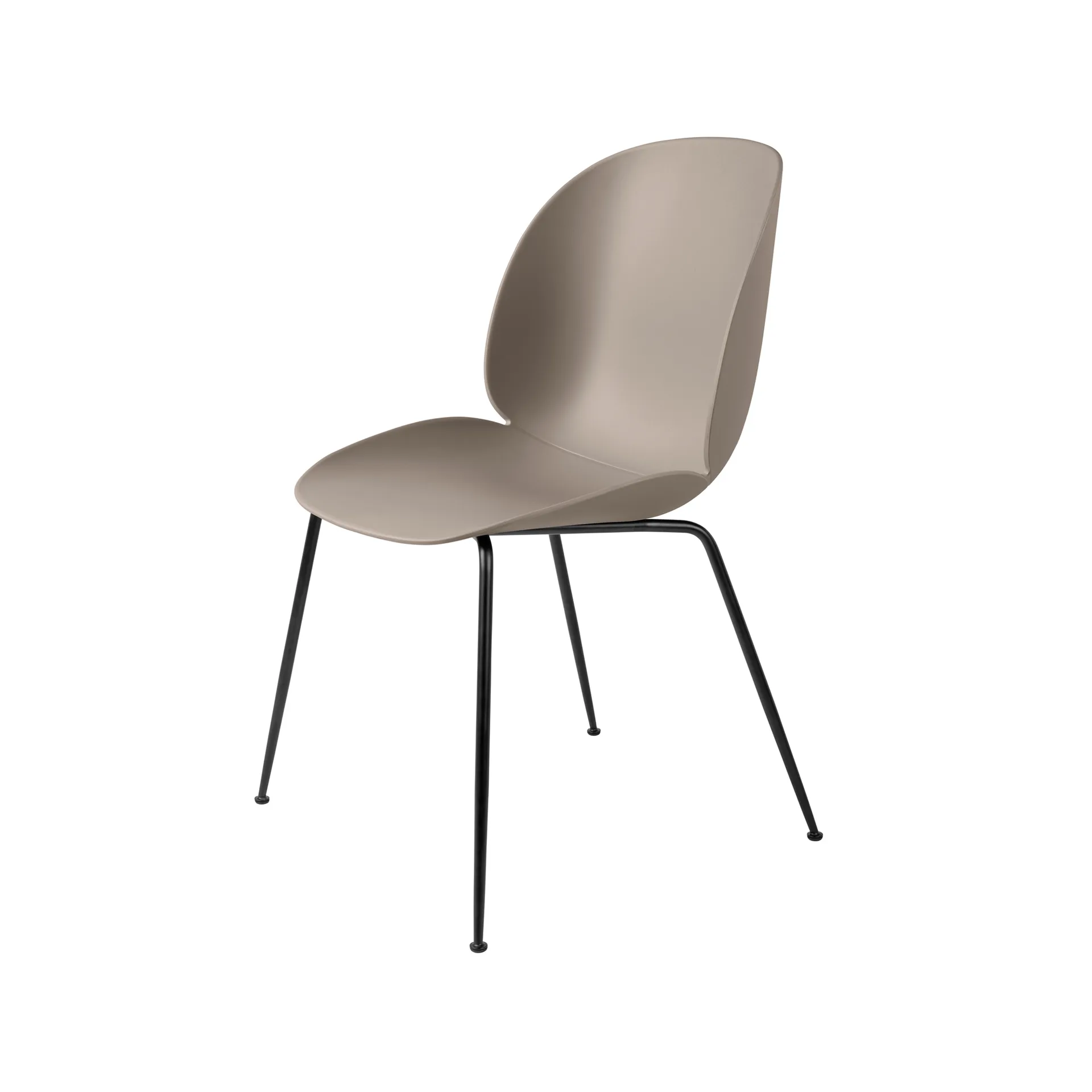 Beetle stol, New beige, svart stålstativ GUBI
