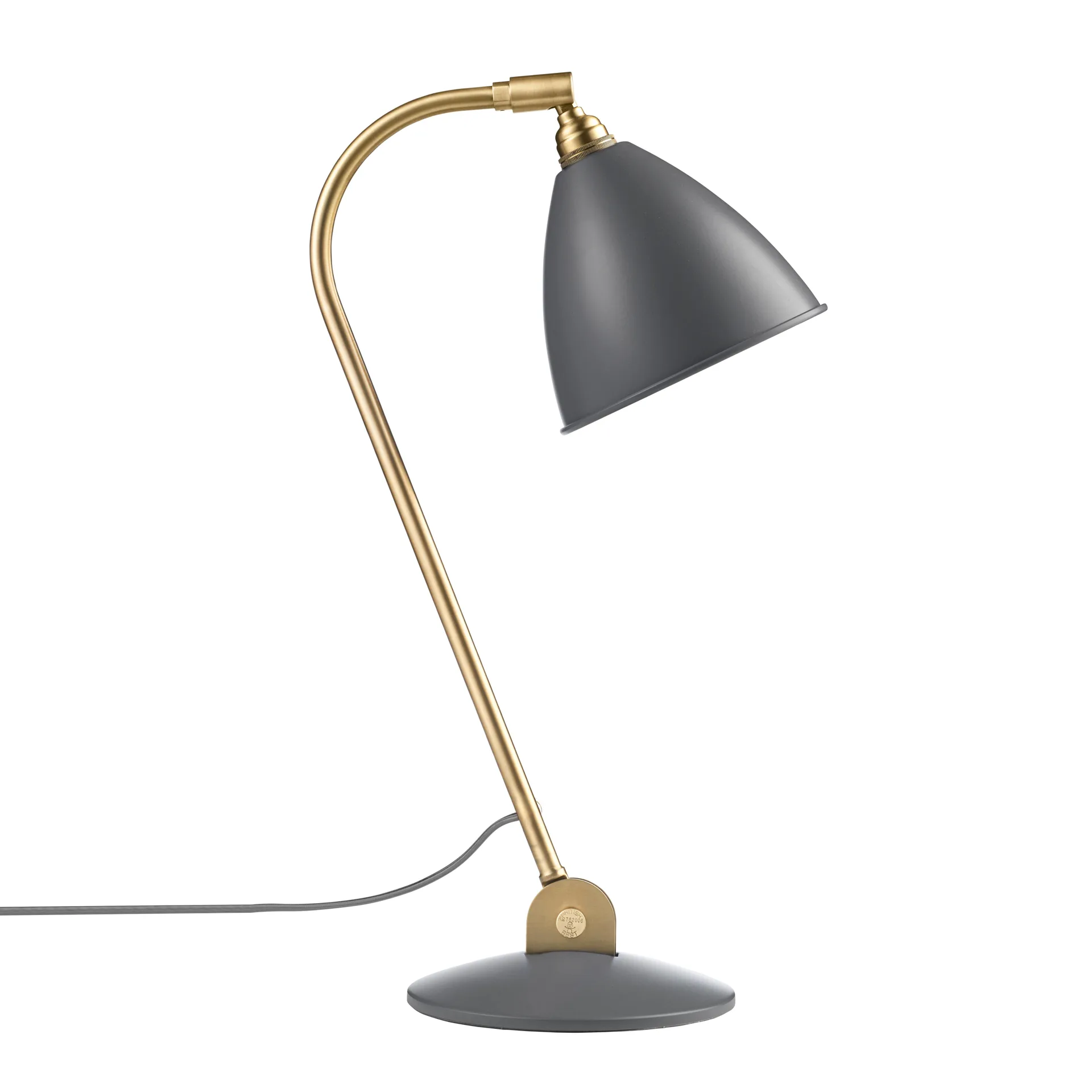 Bestlite BL2 bordslampa, grå-mässing GUBI