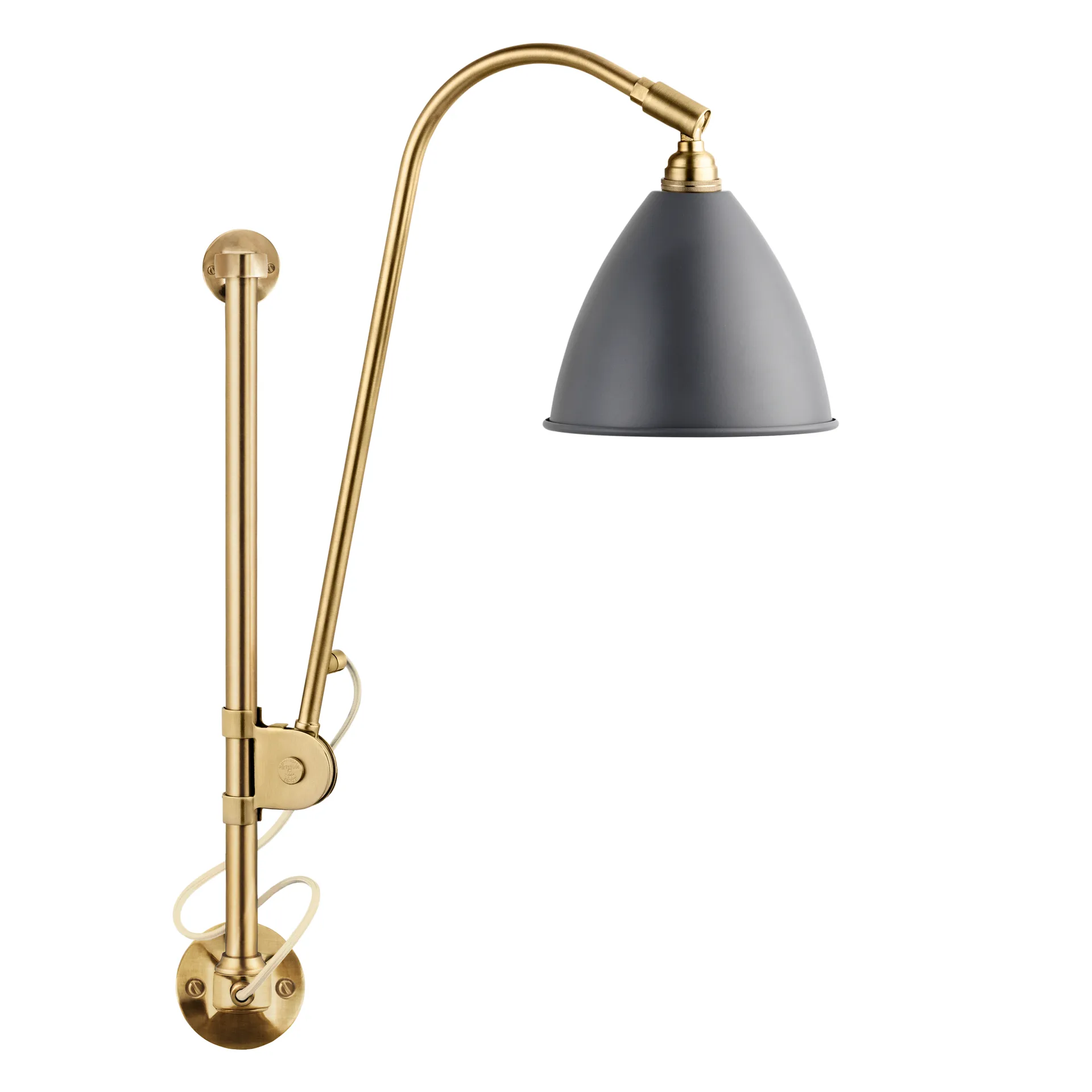 Bestlite BL5 vägglampa, Grå-mässing GUBI