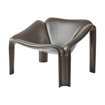 F300 loungestol -  Molé-Smooth läder Coffee - GUBI